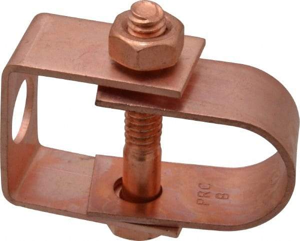 Value Collection - 1/2" Pipe, 3/8" Rod, Carbon Steel Adjustable Clevis Hanger - Copper Plated, 150 Lb Capacity - Best Tool & Supply