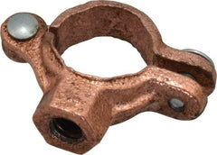 Value Collection - 3/4" Pipe, 3/8" Rod, Copper Painted Split Clamp - 180 Lb Capacity, Malleable Iron - Best Tool & Supply