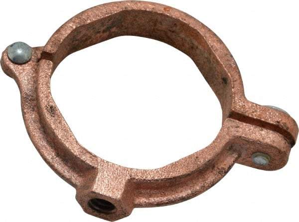 Value Collection - 2" Pipe, 3/8" Rod, Copper Painted Split Clamp - 180 Lb Capacity, Malleable Iron - Best Tool & Supply