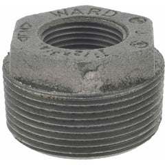 Black Hex Bushing: 1-1/2 x 3/4″, 125 psi, Threaded Cast Iron, Black Finish, Class 125