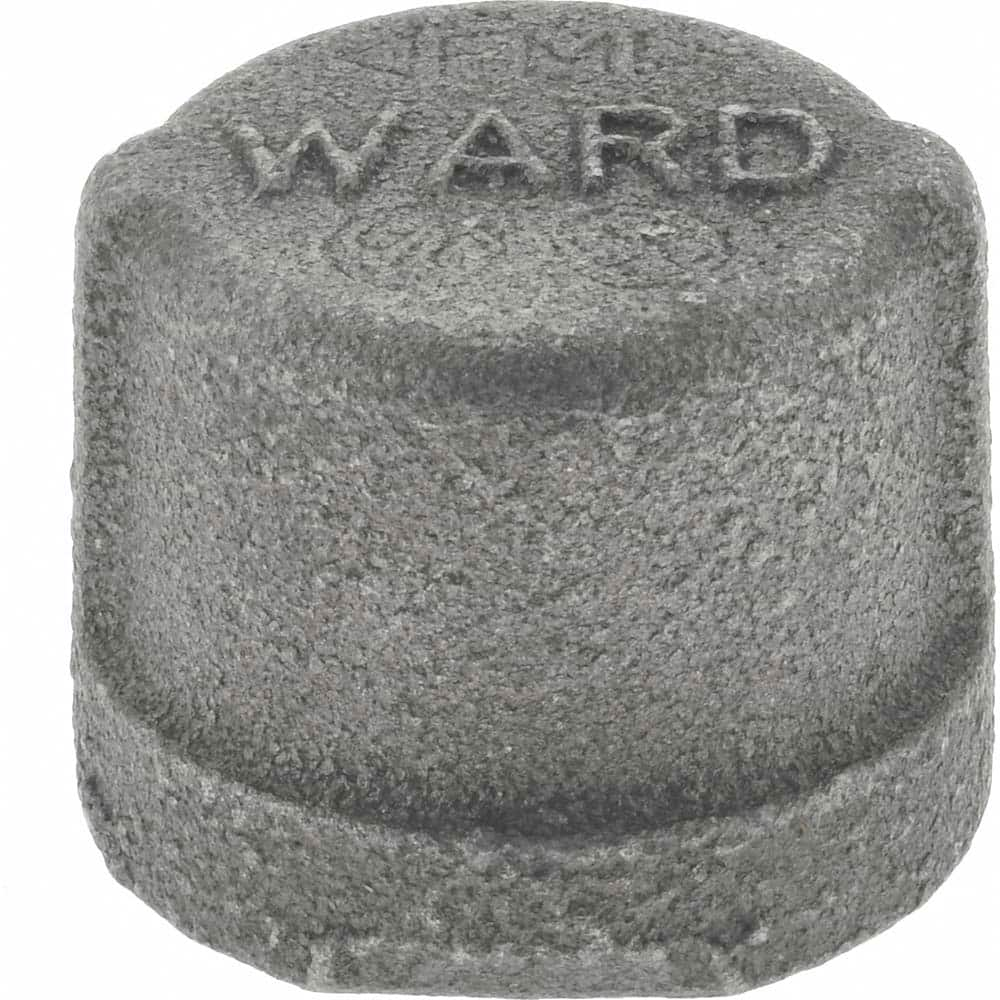 Black Cap: 1/2″, 150 psi, Threaded Malleable Iron, Black Finish, Class 150