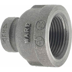 Black Reducing Coupling: 3/4 x 1/4″, 150 psi, Threaded Malleable Iron, Black Finish, Class 150