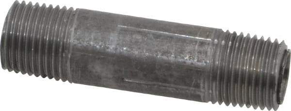 Value Collection - Schedule 40, 1/8" Diam x 1-1/2" Long Steel Black Pipe Nipple - Threaded - Best Tool & Supply