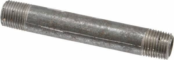 Value Collection - Schedule 40, 1/8" Diam x 2-1/2" Long Steel Black Pipe Nipple - Threaded - Best Tool & Supply