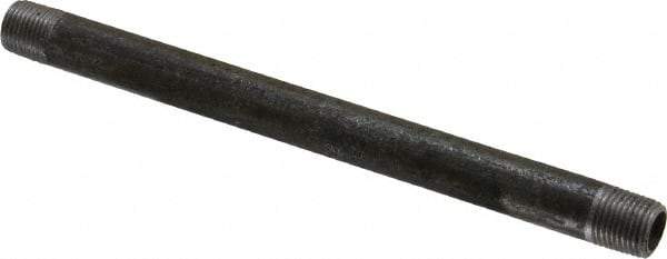 Value Collection - Schedule 40, 1/8" Diam x 5" Long Steel Black Pipe Nipple - Threaded - Best Tool & Supply