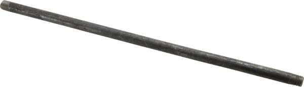 Value Collection - Schedule 40, 1/8" Diam x 12" Long Steel Black Pipe Nipple - Threaded - Best Tool & Supply