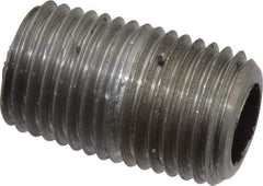 Value Collection - Schedule 40, 1/4" Diam x 7/8" Long Steel Black Pipe Nipple - Threaded - Best Tool & Supply