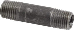 Value Collection - Schedule 40, 1/4" Diam x 2" Long Steel Black Pipe Nipple - Threaded - Best Tool & Supply