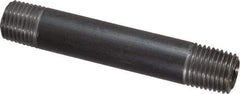 Value Collection - Schedule 40, 1/4" Diam x 3" Long Steel Black Pipe Nipple - Threaded - Best Tool & Supply