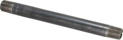 Value Collection - Schedule 40, 1/4" Diam x 5-1/2" Long Steel Black Pipe Nipple - Threaded - Best Tool & Supply