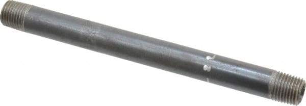 Value Collection - Schedule 40, 1/4" Diam x 6" Long Steel Black Pipe Nipple - Threaded - Best Tool & Supply