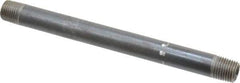 Value Collection - Schedule 40, 1/4" Diam x 6" Long Steel Black Pipe Nipple - Threaded - Best Tool & Supply