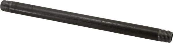 Value Collection - Schedule 40, 1/4" Diam x 8" Long Steel Black Pipe Nipple - Threaded - Best Tool & Supply