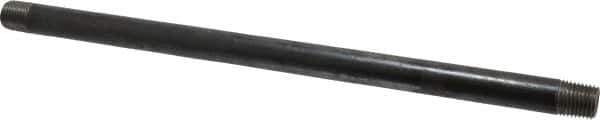 Value Collection - Schedule 40, 1/4" Diam x 10" Long Steel Black Pipe Nipple - Threaded - Best Tool & Supply