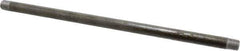 Value Collection - Schedule 40, 1/4" Diam x 12" Long Steel Black Pipe Nipple - Threaded - Best Tool & Supply