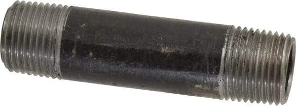 Made in USA - Schedule 40, 3/8" Diam x 2-1/2" Long Steel Black Pipe Nipple - Threaded - Best Tool & Supply