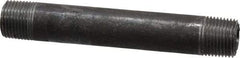 Made in USA - Schedule 40, 3/8" Diam x 4" Long Steel Black Pipe Nipple - Threaded - Best Tool & Supply