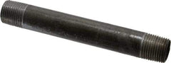 Made in USA - Schedule 40, 3/8" Diam x 4-1/2" Long Steel Black Pipe Nipple - Threaded - Best Tool & Supply