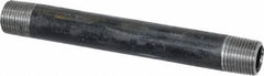 Made in USA - Schedule 40, 3/8" Diam x 5" Long Steel Black Pipe Nipple - Threaded - Best Tool & Supply