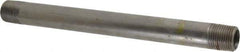 Made in USA - Schedule 40, 3/8" Diam x 7" Long Steel Black Pipe Nipple - Threaded - Best Tool & Supply