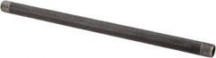 Made in USA - Schedule 40, 3/8" Diam x 12" Long Steel Black Pipe Nipple - Threaded - Best Tool & Supply