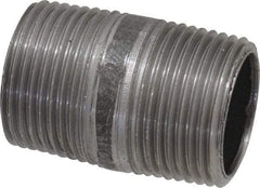 Made in USA - Schedule 40, 3/4" Diam x 1-1/2" Long Steel Black Pipe Nipple - Threaded - Best Tool & Supply