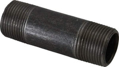 Made in USA - Schedule 40, 3/4" Diam x 3" Long Steel Black Pipe Nipple - Threaded - Best Tool & Supply