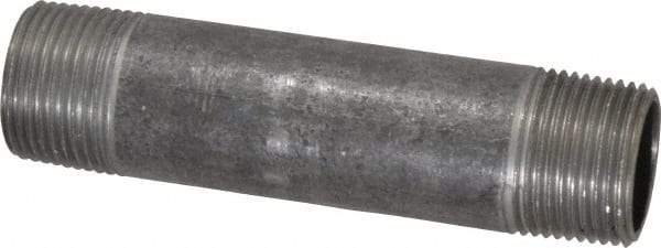 Made in USA - Schedule 40, 3/4" Diam x 4" Long Steel Black Pipe Nipple - Threaded - Best Tool & Supply