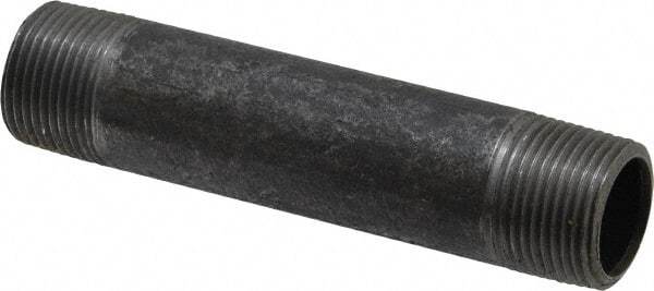 Made in USA - Schedule 40, 3/4" Diam x 4-1/2" Long Steel Black Pipe Nipple - Threaded - Best Tool & Supply