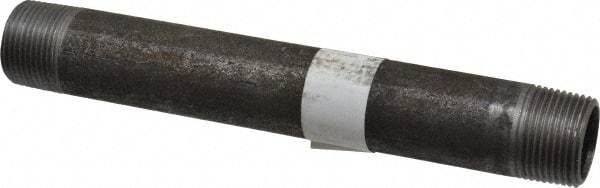 Made in USA - Schedule 40, 3/4" Diam x 7" Long Steel Black Pipe Nipple - Threaded - Best Tool & Supply