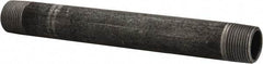 Made in USA - Schedule 40, 3/4" Diam x 8" Long Steel Black Pipe Nipple - Threaded - Best Tool & Supply