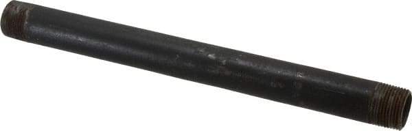 Made in USA - Schedule 40, 3/4" Diam x 11" Long Steel Black Pipe Nipple - Threaded - Best Tool & Supply