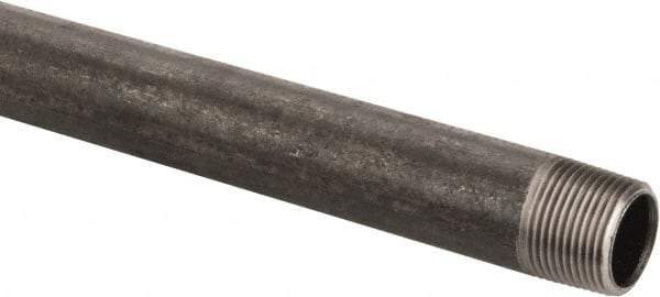 Made in USA - Schedule 40, 3/4" Diam x 24" Long Steel Black Pipe Nipple - Threaded - Best Tool & Supply