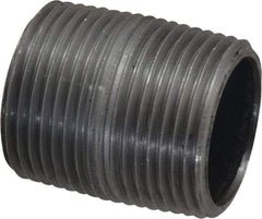 Made in USA - Schedule 40, 1" Diam x 1-1/2" Long Steel Black Pipe Nipple - Threaded - Best Tool & Supply