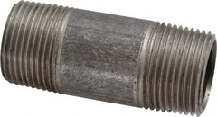 Made in USA - Schedule 40, 1" Diam x 3" Long Steel Black Pipe Nipple - Threaded - Best Tool & Supply