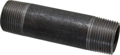 Made in USA - Schedule 40, 1" Diam x 4-1/2" Long Steel Black Pipe Nipple - Threaded - Best Tool & Supply