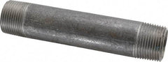 Made in USA - Schedule 40, 1" Diam x 6" Long Steel Black Pipe Nipple - Threaded - Best Tool & Supply