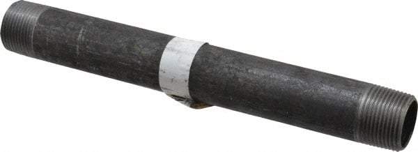 Made in USA - Schedule 40, 1" Diam x 10" Long Steel Black Pipe Nipple - Threaded - Best Tool & Supply