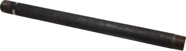 Made in USA - Schedule 40, 1" Diam x 18" Long Steel Black Pipe Nipple - Threaded - Best Tool & Supply