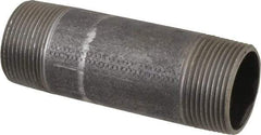 Made in USA - Schedule 40, 1-1/4" Diam x 4-1/2" Long Steel Black Pipe Nipple - Threaded - Best Tool & Supply