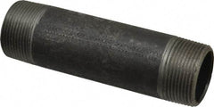 Made in USA - Schedule 40, 1-1/4" Diam x 5-1/2" Long Steel Black Pipe Nipple - Threaded - Best Tool & Supply