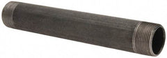 Made in USA - Schedule 40, 1-1/4" Diam x 10" Long Steel Black Pipe Nipple - Threaded - Best Tool & Supply