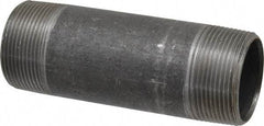 Made in USA - Schedule 40, 1-1/2" Diam x 5" Long Steel Black Pipe Nipple - Threaded - Best Tool & Supply