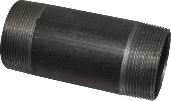 Made in USA - Schedule 40, 2" Diam x 5" Long Steel Black Pipe Nipple - Threaded - Best Tool & Supply