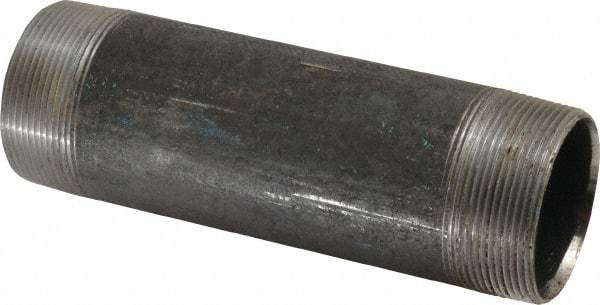 Made in USA - Schedule 40, 2" Diam x 7" Long Steel Black Pipe Nipple - Threaded - Best Tool & Supply