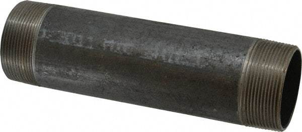 Made in USA - Schedule 40, 2" Diam x 8" Long Steel Black Pipe Nipple - Threaded - Best Tool & Supply