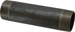 Made in USA - Schedule 40, 2" Diam x 8" Long Steel Black Pipe Nipple - Threaded - Best Tool & Supply