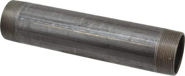 Made in USA - Schedule 40, 2" Diam x 10" Long Steel Black Pipe Nipple - Threaded - Best Tool & Supply