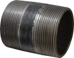 Made in USA - Schedule 40, 3" Diam x 4" Long Steel Black Pipe Nipple - Threaded - Best Tool & Supply