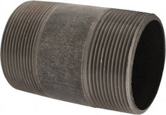 Made in USA - Schedule 40, 3" Diam x 5" Long Steel Black Pipe Nipple - Threaded - Best Tool & Supply